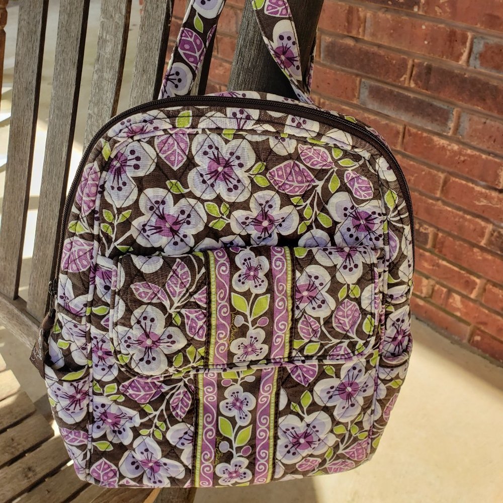 Vera Bradley backpack purple / white